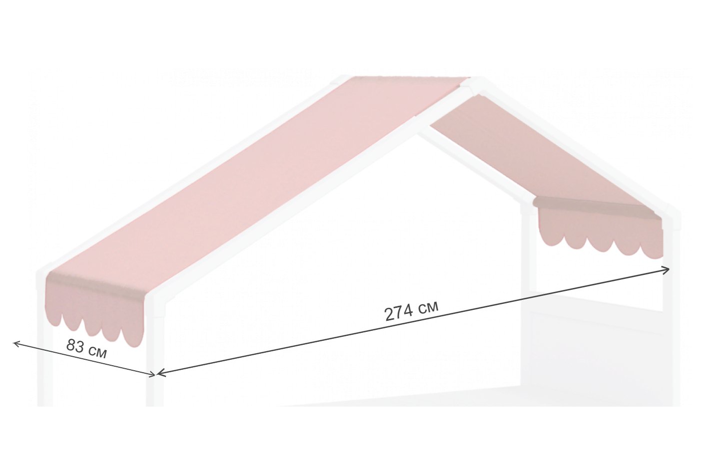 Балдахин для кровати Montes Baby pink розовый