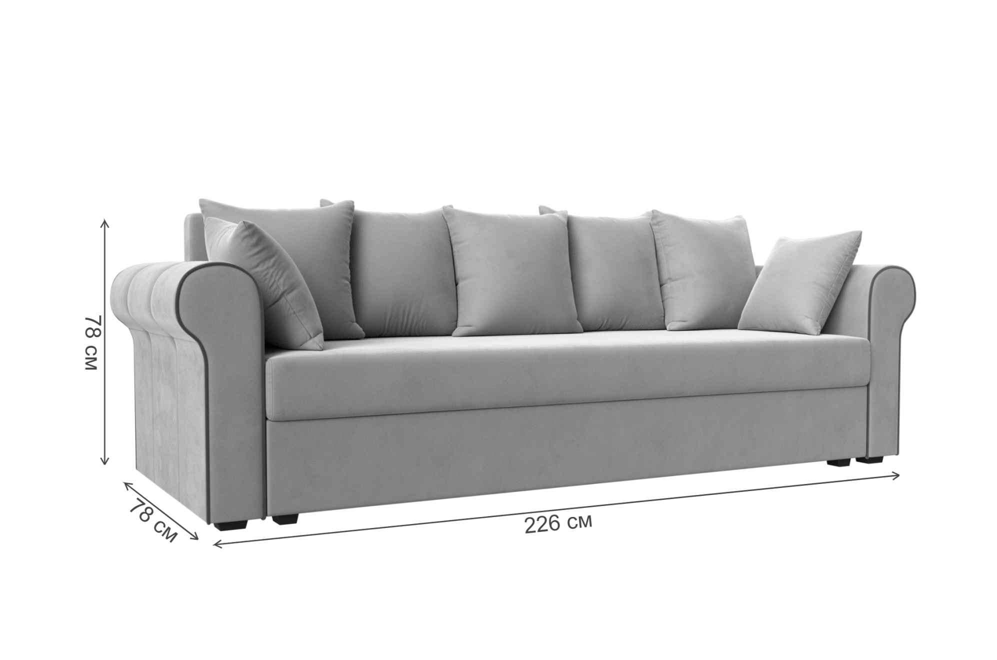 Диван Рейн бирюзовый велюр