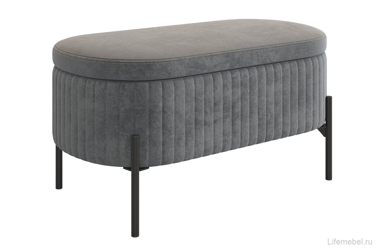 Пуф Винни графит (велюр)