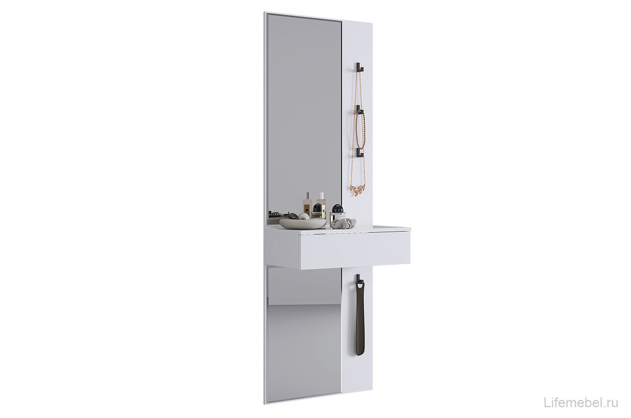 Зеркало Мерси белое дерево