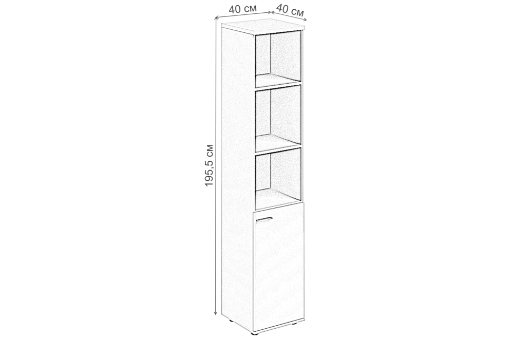 Шкаф SG.832 правый дуб темный