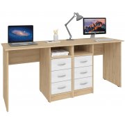 дуб сонома / белый