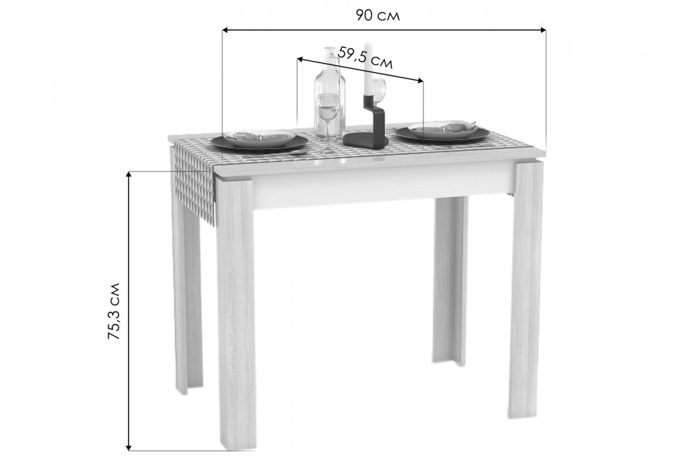 Деревянный стол Алетра венге / белый Деревянный стол Алетра венге / белый