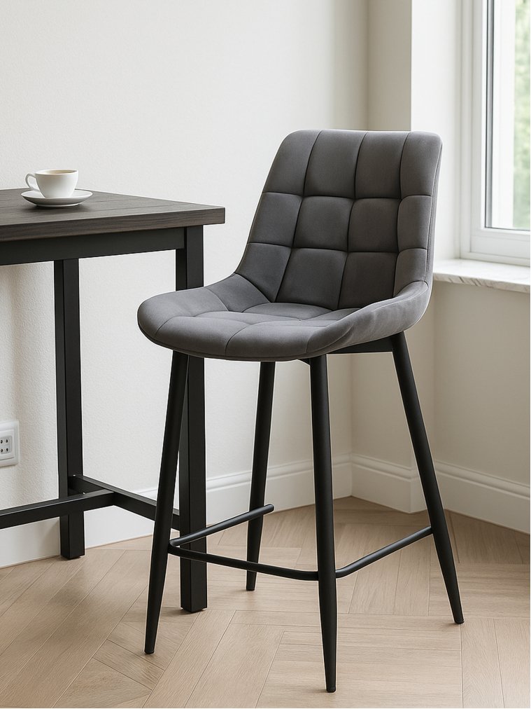 Полубарный стул Стронг темно-серый / черный Полубарный стул Стронг темно-серый / черный