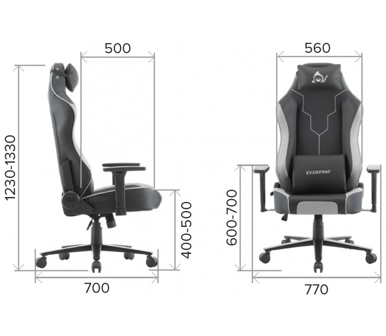 Геймерское кресло Everprof Rapid экокожа серый Геймерское кресло Everprof Rapid экокожа серый