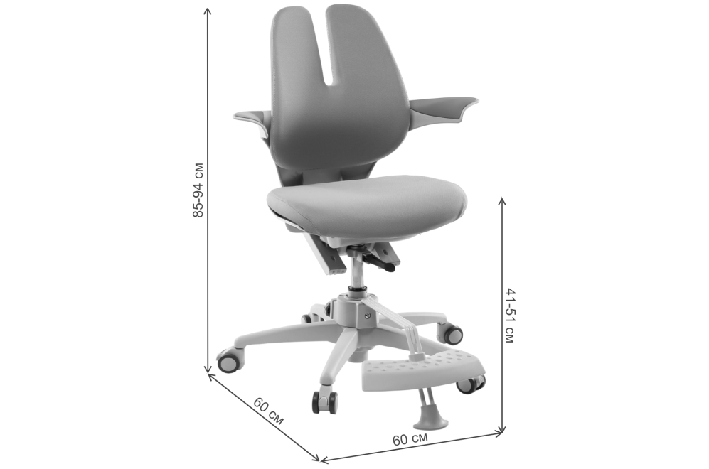 Компьютерное кресло DuoKids Rabbit RA-070MDSF 5BPK1 розовое