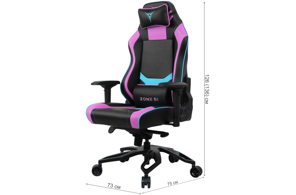 Компьютерное кресло Zone 51 Cyberpunk FC fuchsia / cyan Компьютерное кресло Zone 51 Cyberpunk FC fuchsia / cyan
