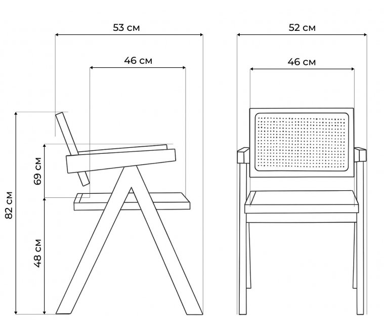 Деревянный стул Rattan wood Деревянный стул Rattan wood