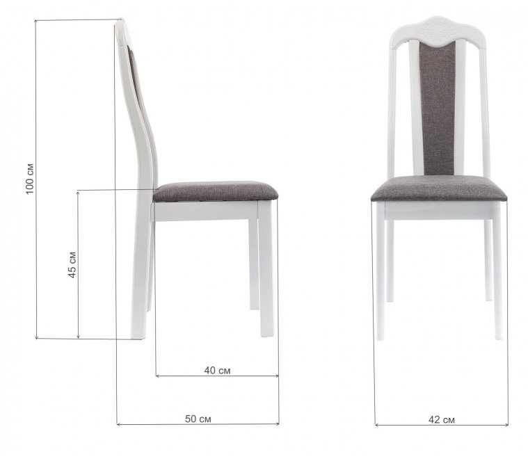 Стул деревянный Aron Soft white / light grey Стул деревянный Aron Soft white / light grey