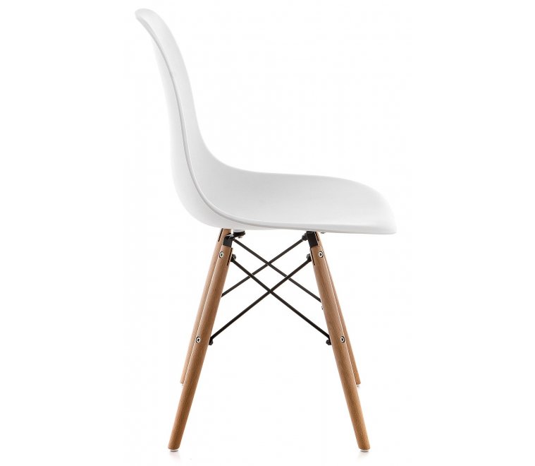 Стул Eames PC-015 WL white / wooden legs Стул Eames PC-015 WL white / wooden legs