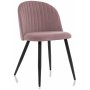 Стул на металлокаркасе Gabi 1 light purple / black светло-фиолетовый велюр