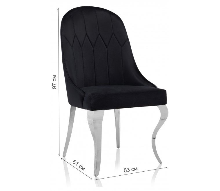 Стул на металлокаркасе Gustav black / chrome Стул на металлокаркасе Gustav black / chrome