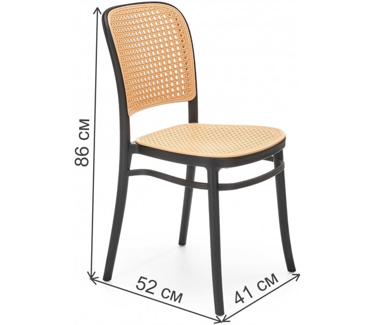 Пластиковый стул Велни натуральный / черный Пластиковый стул Велни натуральный / черный