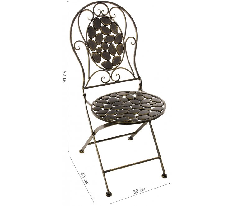 Стул складной круглый Мореон бронзовый Стул складной круглый Мореон бронзовый
