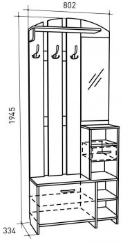 Прихожая Мила венге
