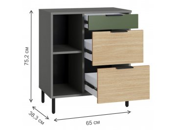 Комплект для кабинета Марвэл темно-серый / сатин / плэйн / дымчатый зеленый комплектация 2