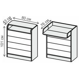 Комод Бриз 800 Квадрат