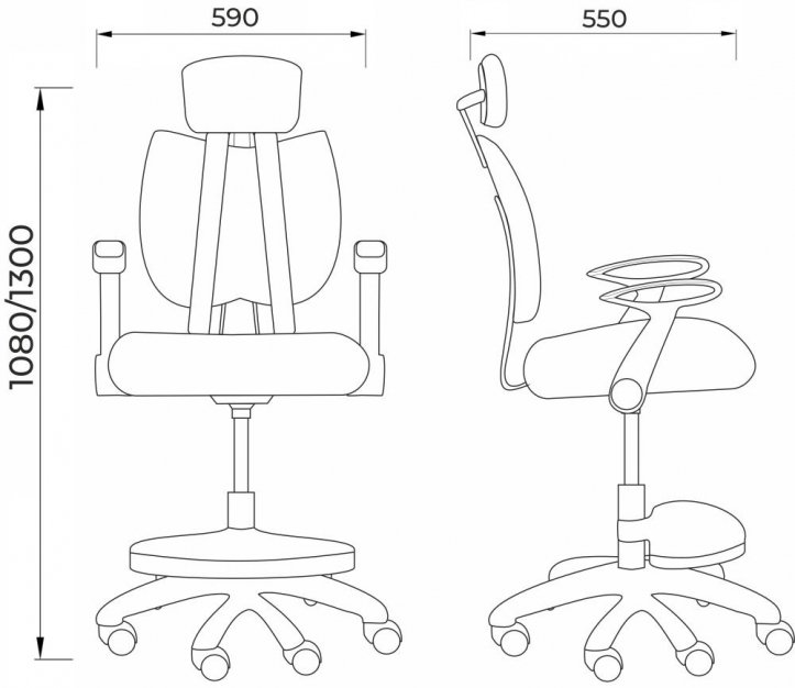 Компьютерное кресло Twins ткань серый