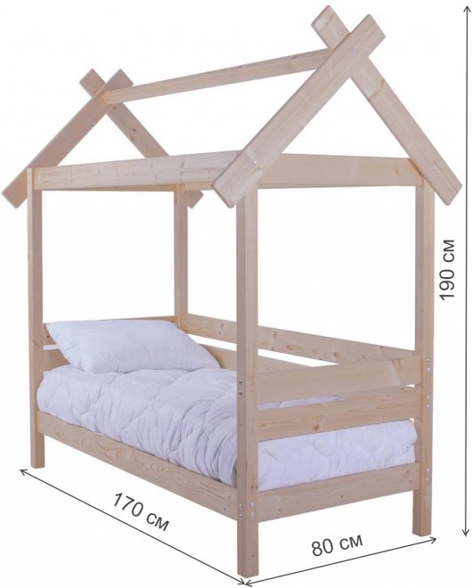 Кровать-домик Пеппи 70х160