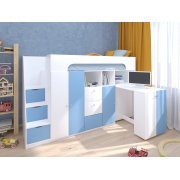 белый / голубой