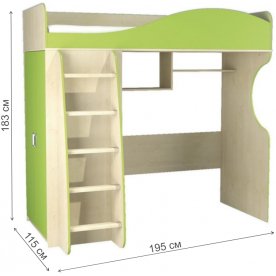 Кровать двухъярусная Комби МН-211-01
