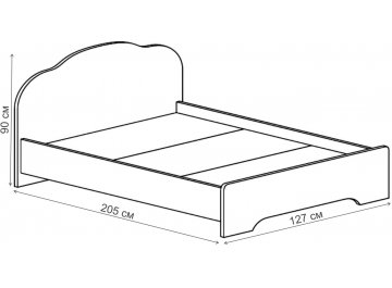 Полутораспальная кровать 017 Кэт-6