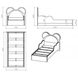 Односпальная кровать Такна КР-001