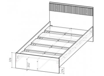 Односпальная кровать Такна КР-003