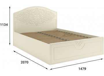 Полутораспальная кровать Ассоль плюс АС-60