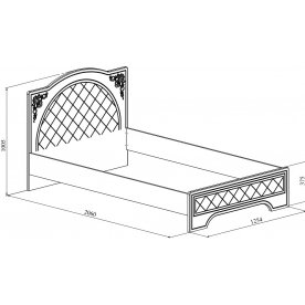 Полутораспальная кровать Соня Премиум СО-31K