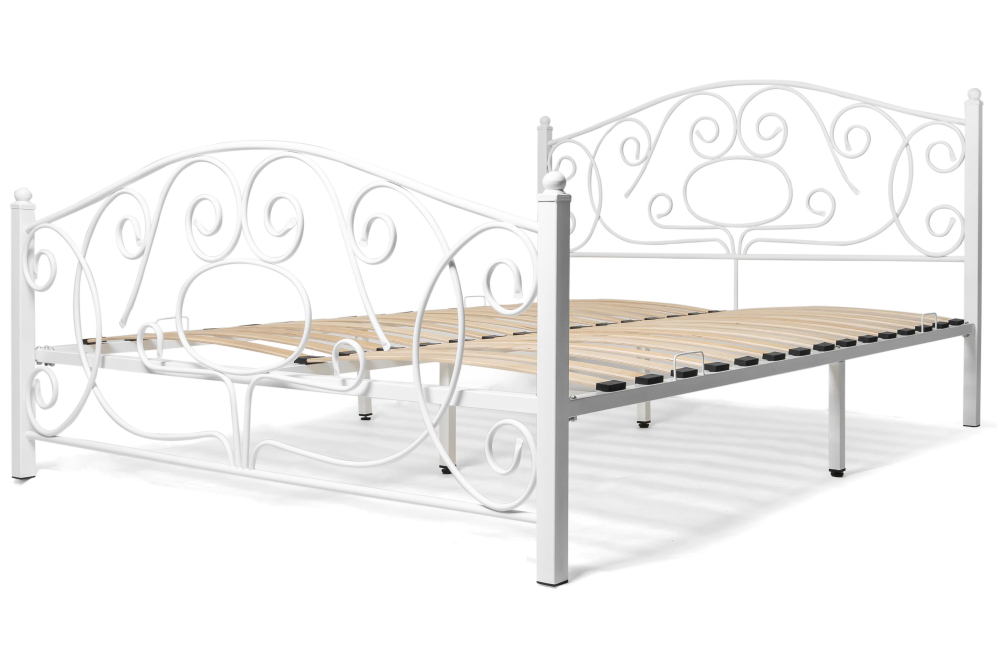 Полутораспальная кровать Викси 120х190 белый муар