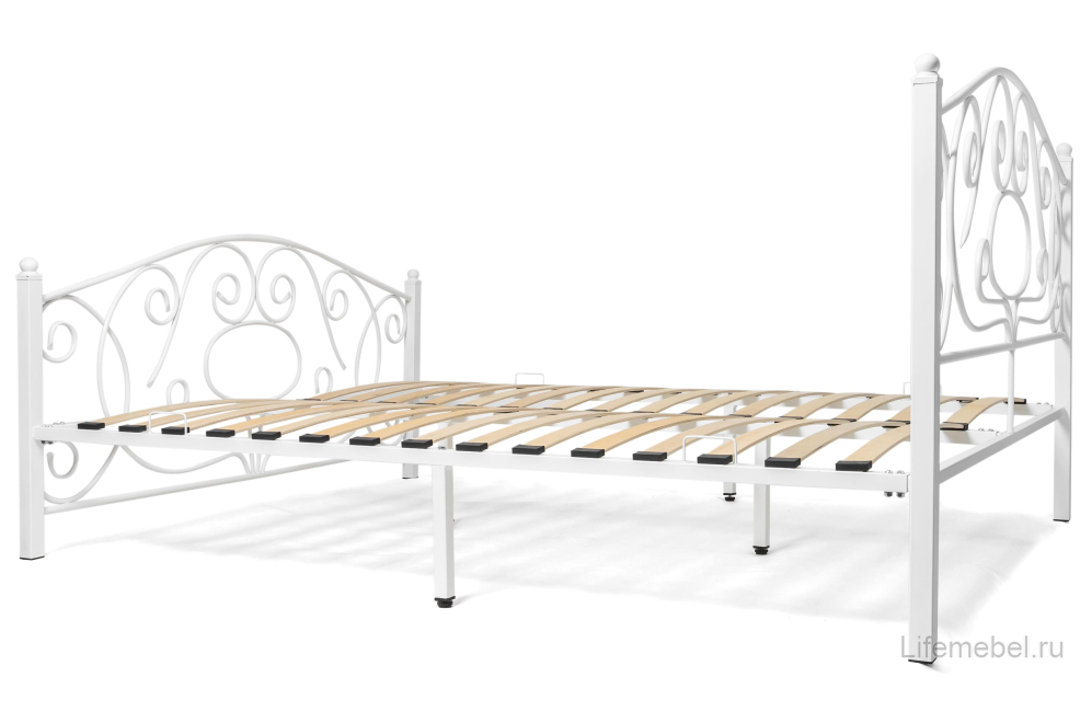 Полутораспальная кровать Викси 120х190 белый муар