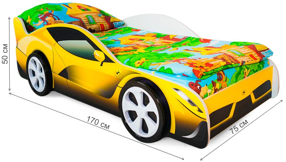 Кровать-машина Ferrari 70х160
