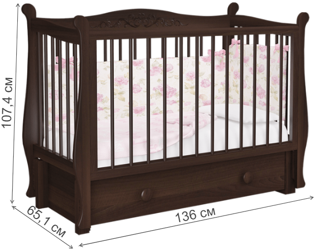 Кроватка Джулия шоколад
