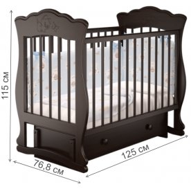 Кроватка Елена 3 с маятником и ящиком