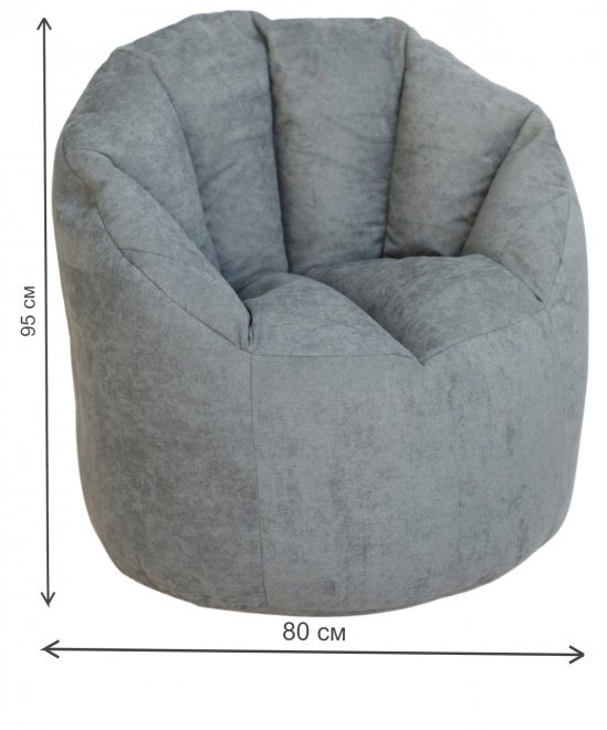 Кресло-мешок Зефир серый