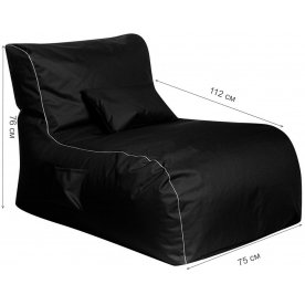 Пуф черный оксфорд