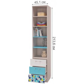 Стеллаж Джимми с ящиками и дверкой