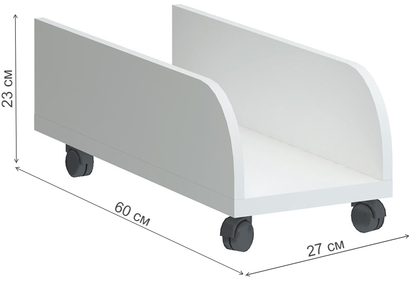 Подставка под системный блок Дарина-30П БЕ белый жемчуг