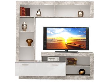 Готовая гостиная Монтана Мини atelier / белый глянец