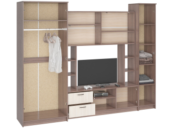 Готовая гостиная Артизан-11 ясень шимо темный / ясень шимо светлый