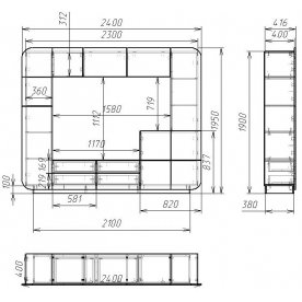 Готовая гостиная Мебелеф-5