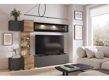 Готовая гостиная Рейн ГС-01 дуб каньон / графит