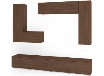 Готовая гостиная Эстет 2 КМП СН.002.2400-01 орех селект каминный