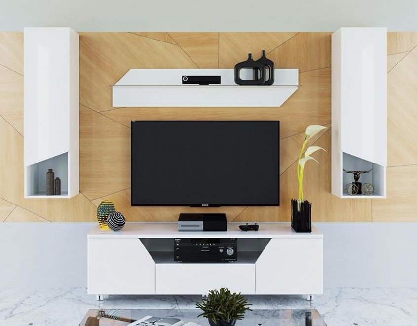 Гостиная Diamond комплектация 2 белый глянец