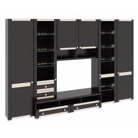 Стенка для гостиной Фиджи (комплектация 26) венге цаво