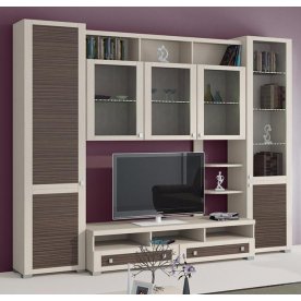 Стенка для гостиной Фиджи (комплектация 29) дуб белфорт / каналы дуба