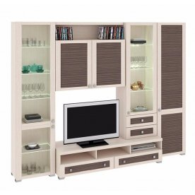 Стенка для гостиной Фиджи (комплектация 30) дуб белфорт / каналы дуба