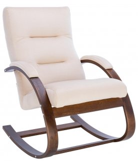 Кресло-качалка Милано орех текстура / V18 бежевый