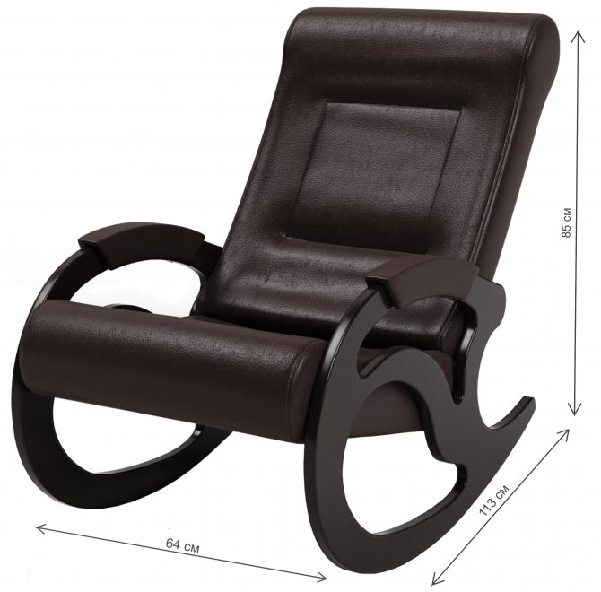 Кресло-качалка Вилла экокожа венге